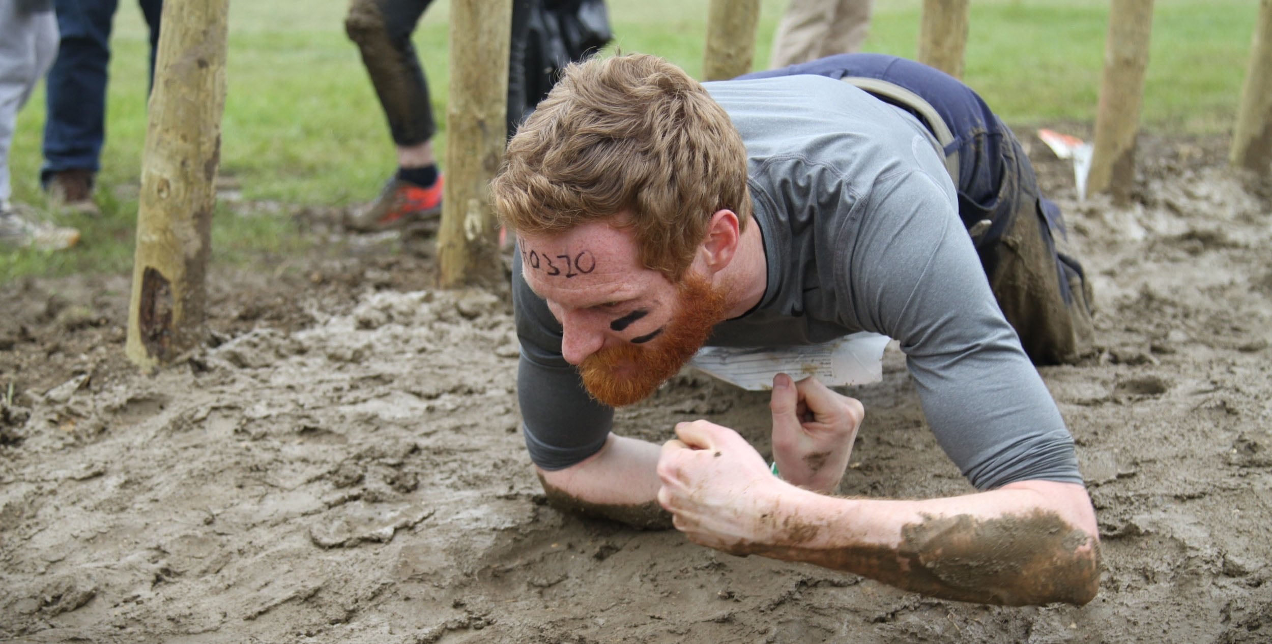 Ed braves the mud for the foodbank - Bournemouth Foodbank