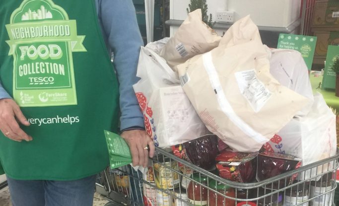 Food donation trolley - Bournemouth Foodbank