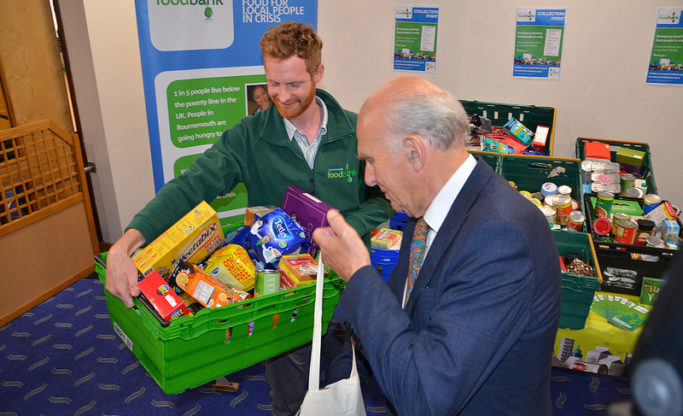 Ed posing with the Lib Dems - Bournemouth Foodbank