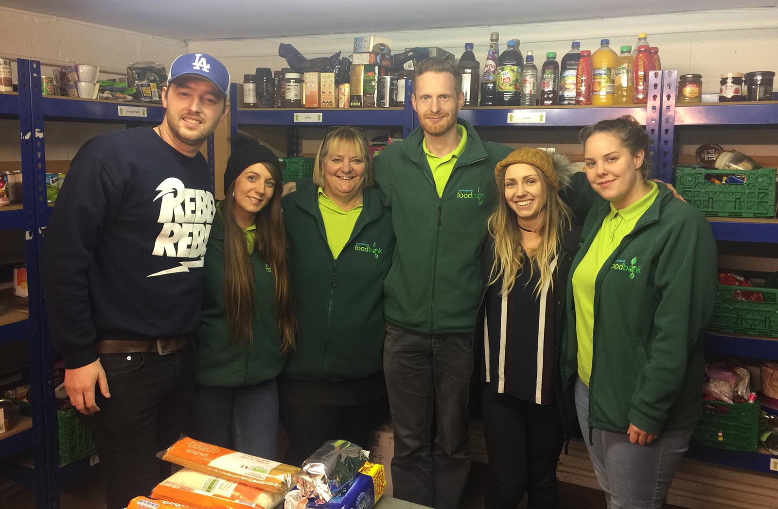 Fundraisers with the Foodbank Staff Team