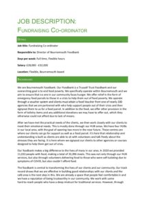 Fundraising coordinator job duties